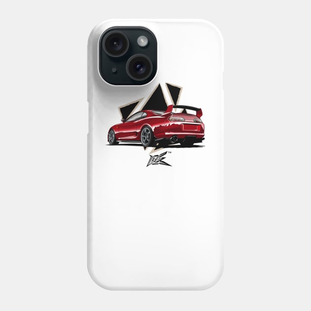 toyota supra a80 red Phone Case by naquash