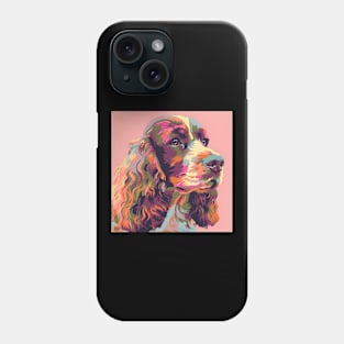 English Cocker Spaniel in 80's Phone Case