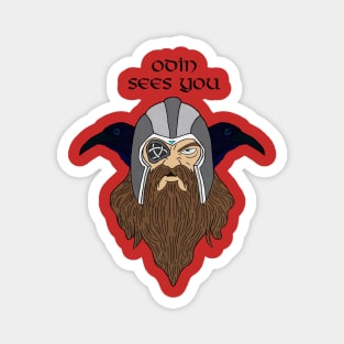 Odin and his crows Magnet