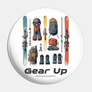 Ski Gear Design Pin