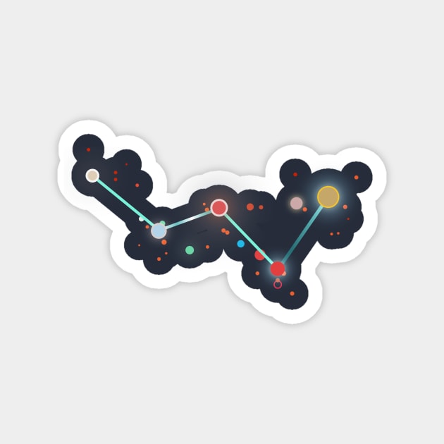 Cassiopea Constellation Magnet by Creative Avenue