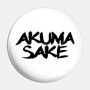 Akuma Sake Logo- Black Design Pin