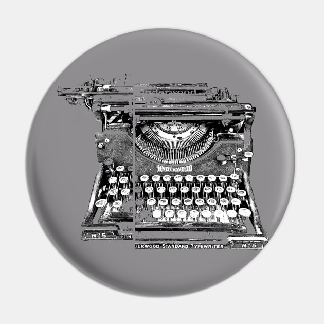 Relic Study - Underwood Typewriter Pin by minkatools