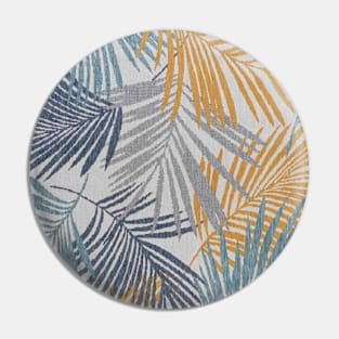 tropical leaves - yellow, blue, green and gray Pin