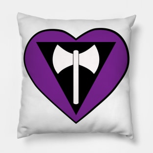 Pride Flag Heart Lesbian Pillow