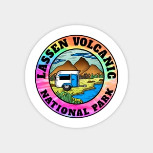 Lassen Volcanic National Park California Camper Camping Camp Trailer Magnet