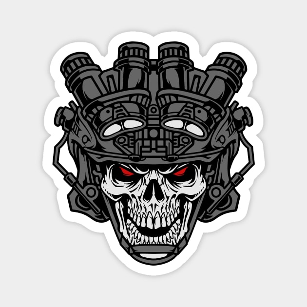 Tactical Skull Magnet by Kaiink