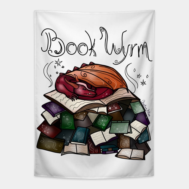 Book Wyrm Tapestry by Custom Baubles & Designs