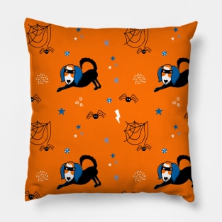 Cute print with a dog in a spider costume Pillow