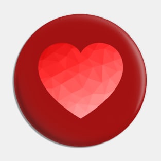 Red gradient geometric mesh pattern heart Valentines day love Pin