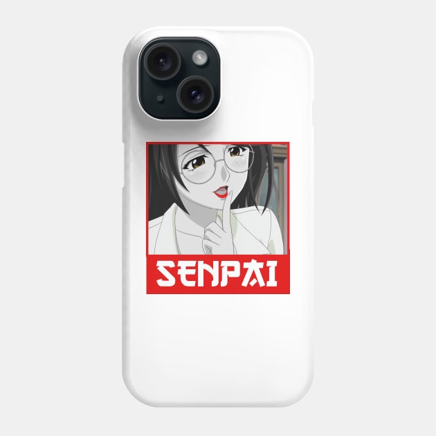 Anime girl senpai word from anime and manga anime girl lips on Phone Case by eyoubree