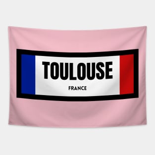 Toulouse City in French Flag Tapestry