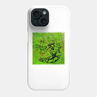 Old and Ancient Tree - Leaf Green Phone Case