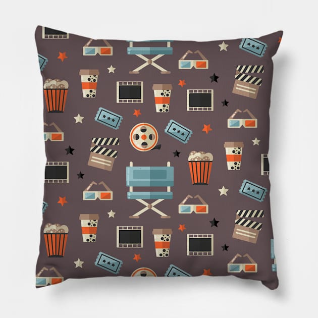 Cinema Retro Colors Pillow by Simplulina