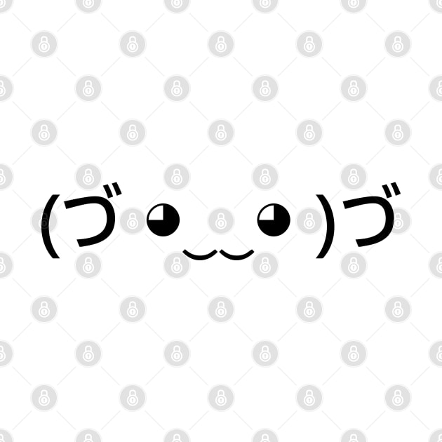 Hugging Emoticon (づ ◕‿‿◕ )づ Japanese Kaomoji by tinybiscuits