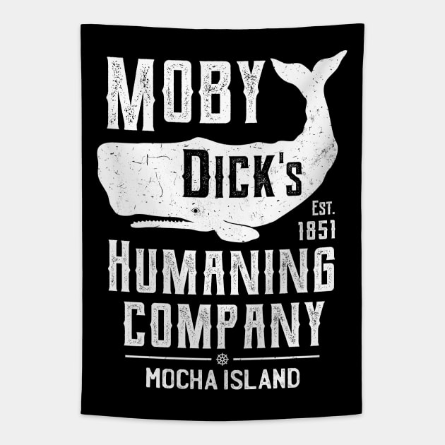 Moby Dick Humaning Company - Anti Whaling T-Shirt Tapestry by IncognitoMode