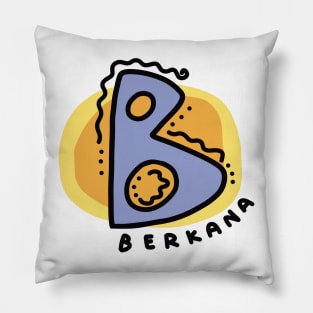 BERKANA Rune Colorful Doodles Pillow