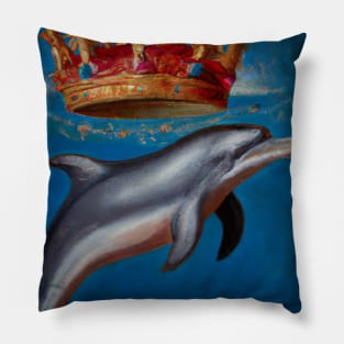 Dolphin with a Crown Pillow