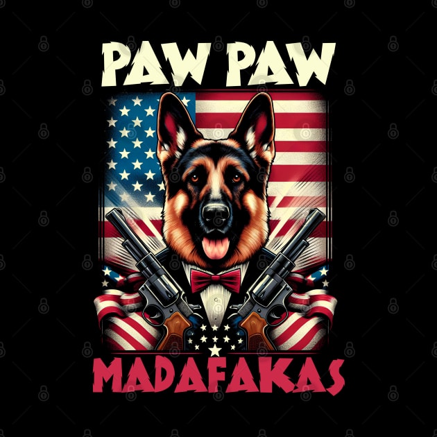 Pew Pew Madafakas German Shepherd  Crazy Vintage Funny Dog Owners by T-shirt US