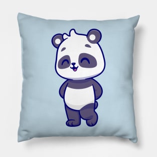 Cute Panda Shy Cartoon Pillow