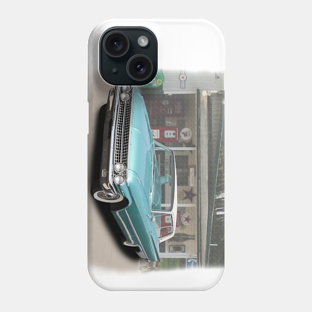 1961 Galaxie 500 in our filling station series Phone Case by Permages LLC