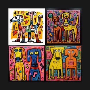 Dogs in the Style of Keith Haring T-Shirt