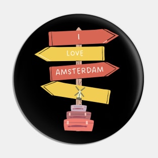 I Love Amsterdam Pin