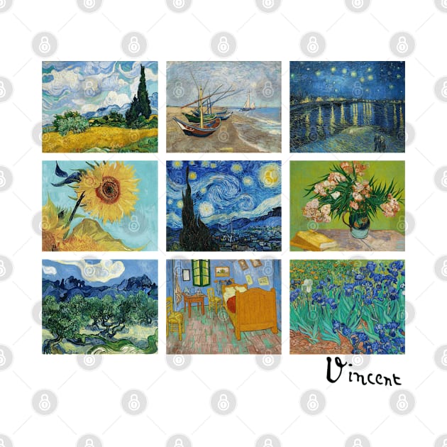 Famous Vincent Van Gogh Paintings Sunflowers Starry Night by amitsurti