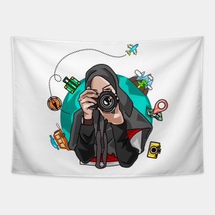 Hijab Traveller Tapestry