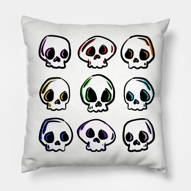 Cute skulls Pillow by MissyCorey