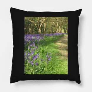 Woodland Bells - Bluebells Chiming in the Surrey Woods Pillow