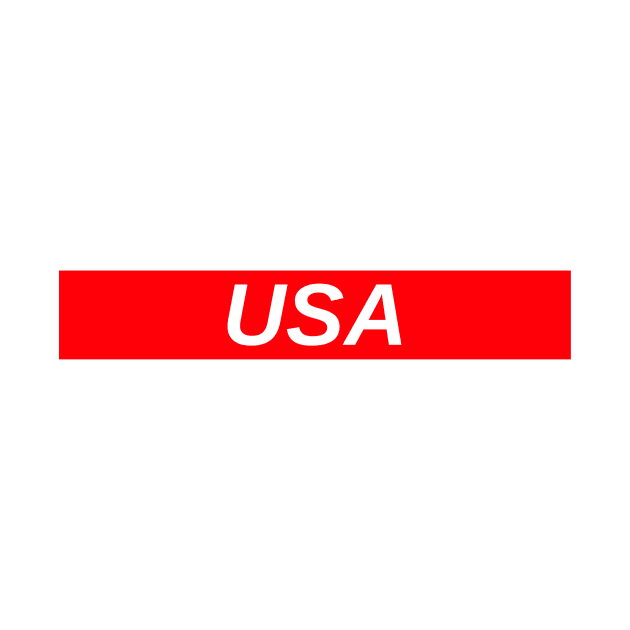 USA // Red Box Logo by FlexxxApparel