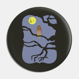 Spooky Halloween Owl Pin