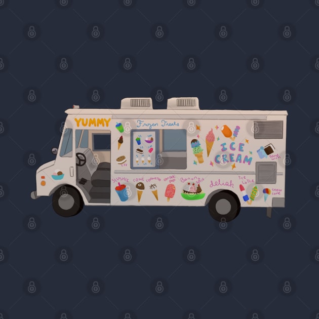 Ice Cream Truck Digital Illustration (Gradient shading) by toffany's