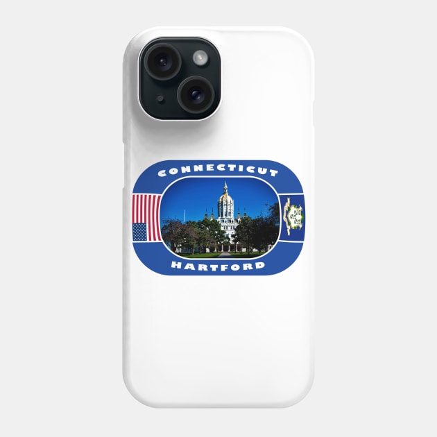 Connecticut, Hartford City, USA Phone Case by DeluxDesign