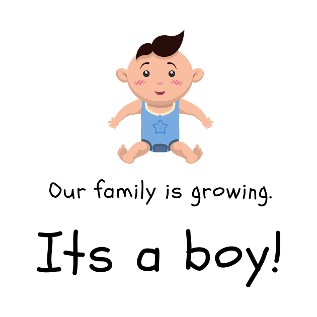 Love this 'Our family is growing. Its a boy' t-shirt! by Valdesigns