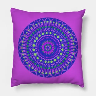 Mandala Blue Pillow