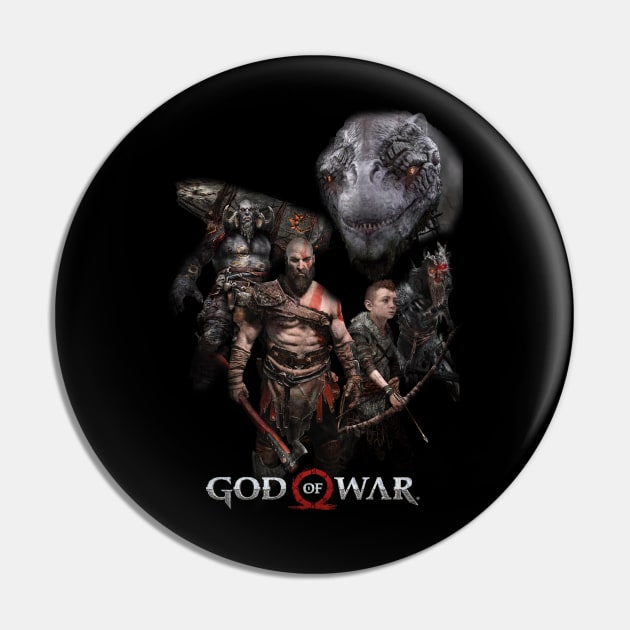 God of War, Friend and Foe Pin by CylentArt