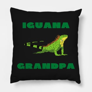 Iguana grandpa funny Pillow