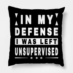 In My Defense I Was Left Unsupervised Pillow