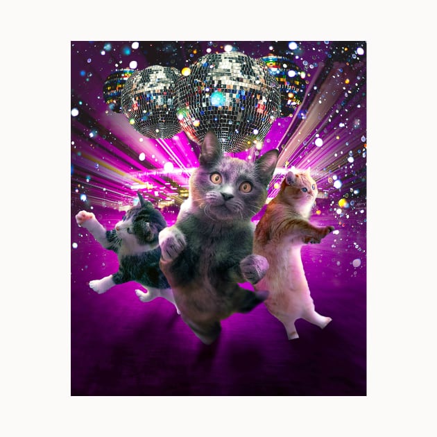 Disco Cats - 70s Disco Kitty Cat Rave by Random Galaxy