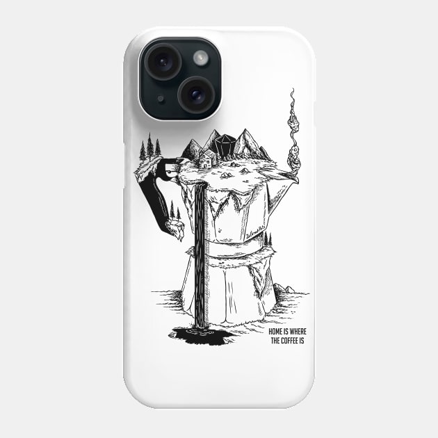 Home Coffee Phone Case by JailbreakArts