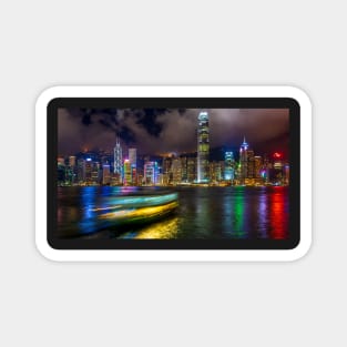 Cross The Harbour - Hong Kong River - Aesthetic Artwork Magnet