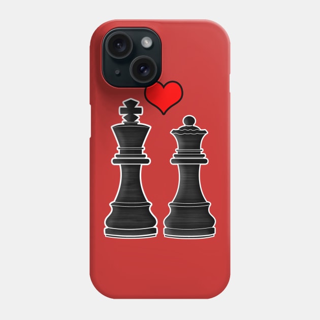 Chess Love with King and Queen Phone Case by PenguinCornerStore