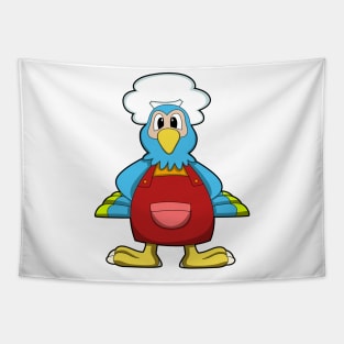 Parrot as Cook with Cooking apron Tapestry