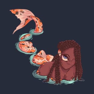 koi fish mermaid swim T-Shirt