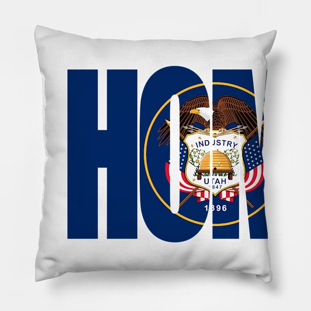 Utah Home - State Flag Pillow by DonDota