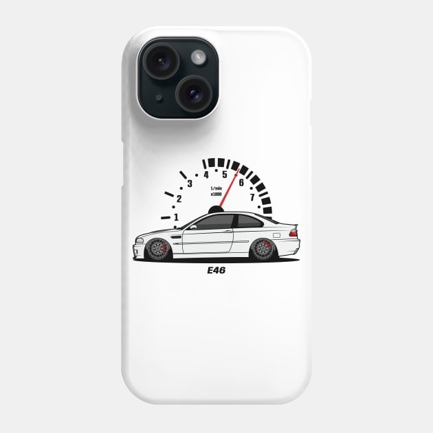 White E46 Phone Case by turboosted