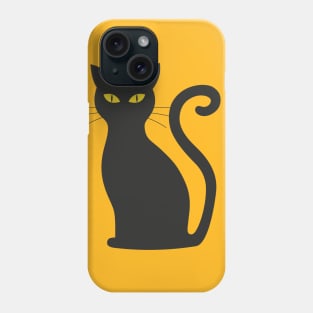 Cat Halloween Silhouette Mieze Black Cat Black Phone Case