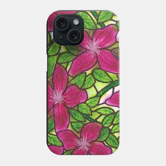 Clematis 02 Phone Case by CAutumnTrapp